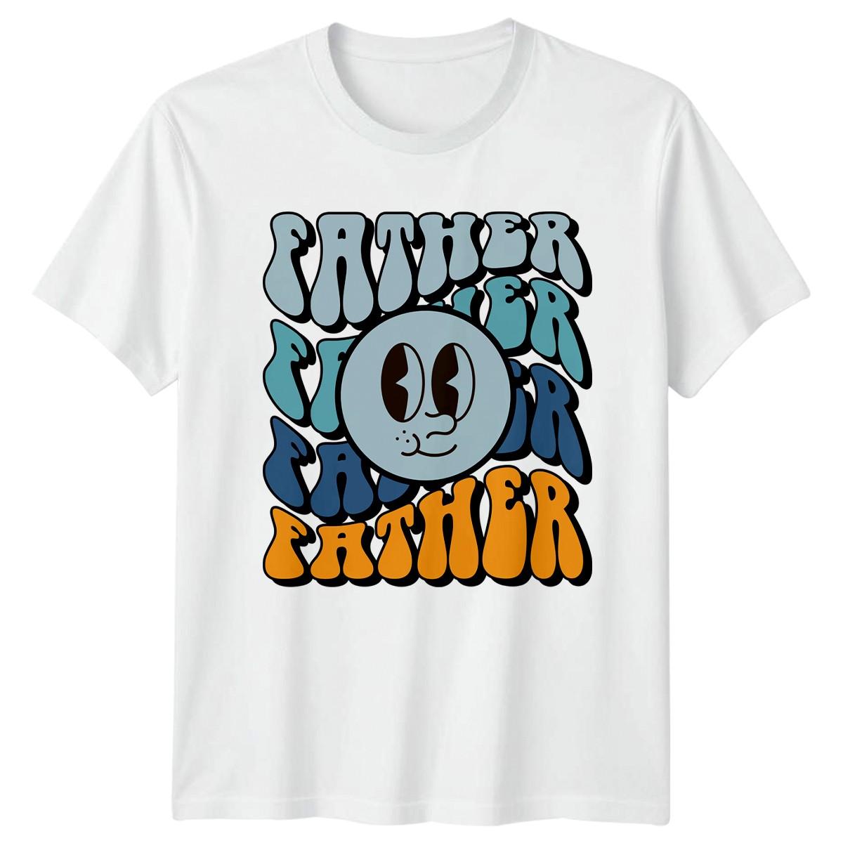 Groovy Retro Cartoon Father Mens T-Shirt Fathers Day Gift For Him S