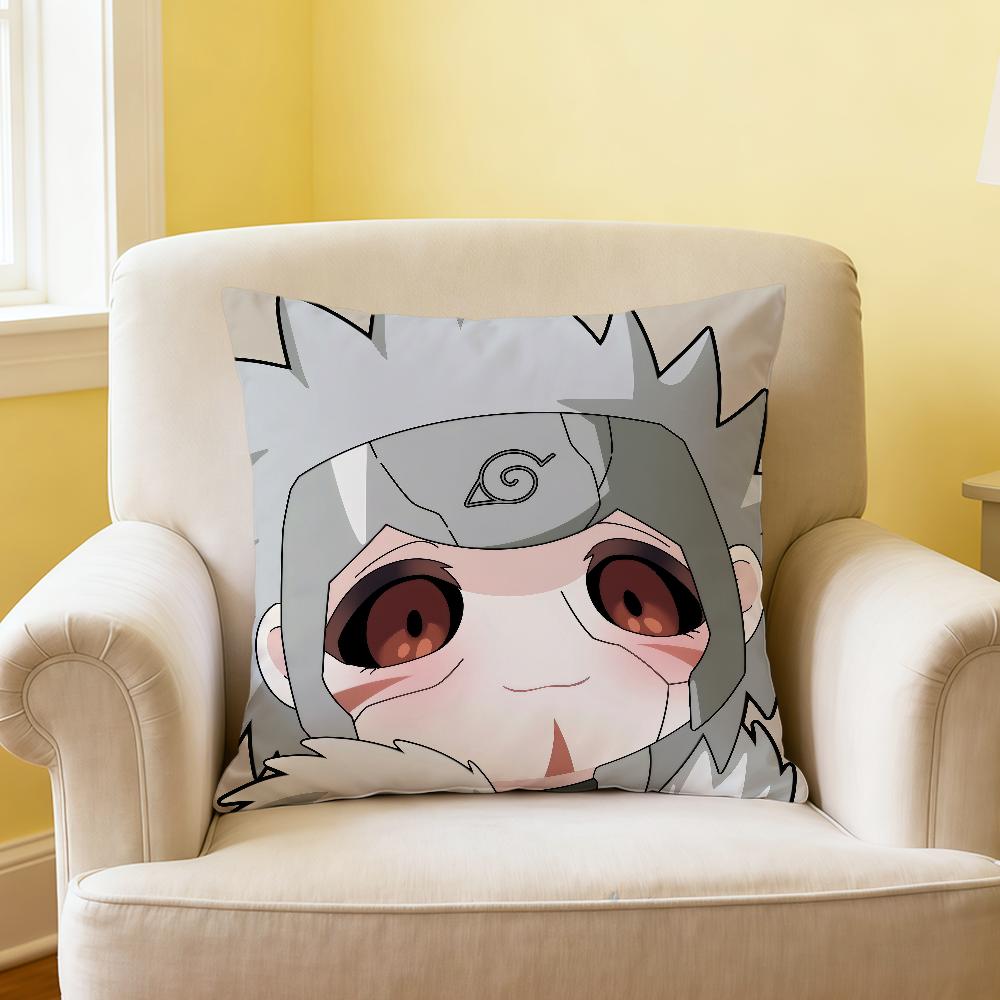 Classic Japan Anime NNaruto Chibi Kawaii Soft Pillowcase Sofa Home Living Room Decor Protective Covers Hogar Pillow Cover