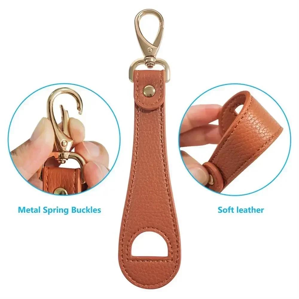 Travel Hat Clip Leather Simple Golf Baseball Hat Clip Summer Hat Strap Towel Glove Storage Wallet Buckle Hands-free Latch Clip