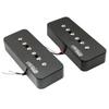 Wilkinson M Series Alnico 5 P90 Soapbar Single-Coil Pickup Set for Les Paul/SG Electric Guitars, Black (Set of 2)