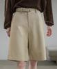 HYFVE Leather Bermuda Belted Pants