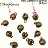 200pcs Vintage Bronze Cast Iron Mini Jingle Bells, 6mm Craft Charms for DIY, Hanging Decorations for Christmas, Halloween, Easter, Hanukkah,