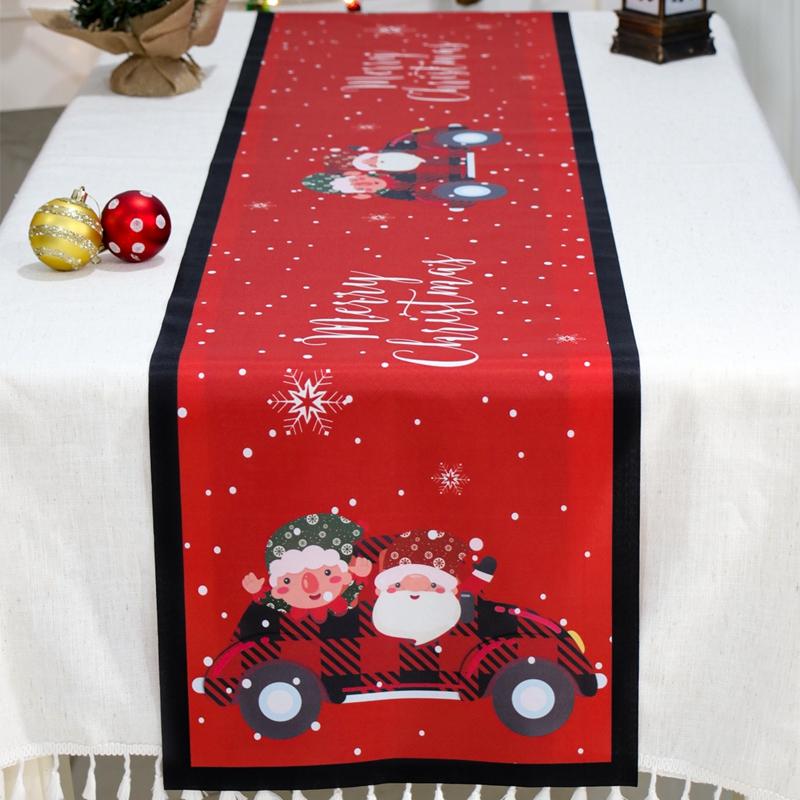 Christmas Tablerunner Merry Christmas Decoration For Home Tablecloth Kitchen Xmas 2025 Navidad Kerst Natal Happy New Year 2025