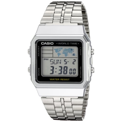 

Casio Men s Classic A500WA-1 Silver Stainless-Steel Quartz Dress Watch