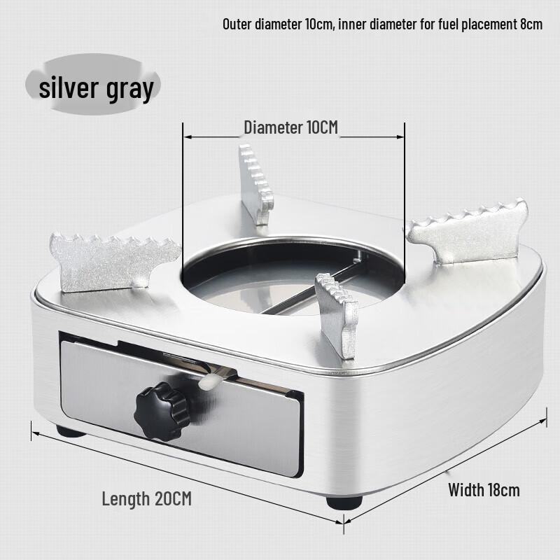 GOWKE Portable Stainless Steel Alcohol Stove & Mini Hot Pot