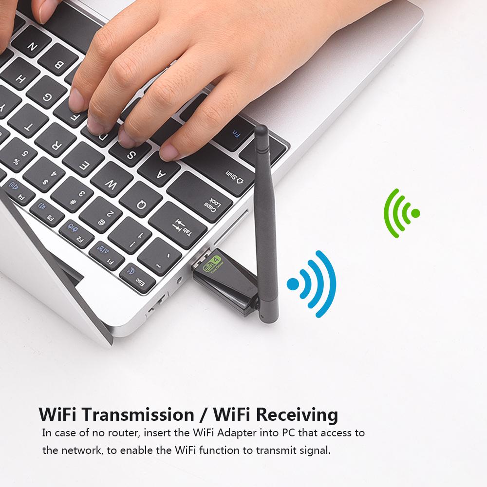 USB Wifi Router Adapter Driver-free Network LAN Card Plug & Play With Rotatable Antenna for windows