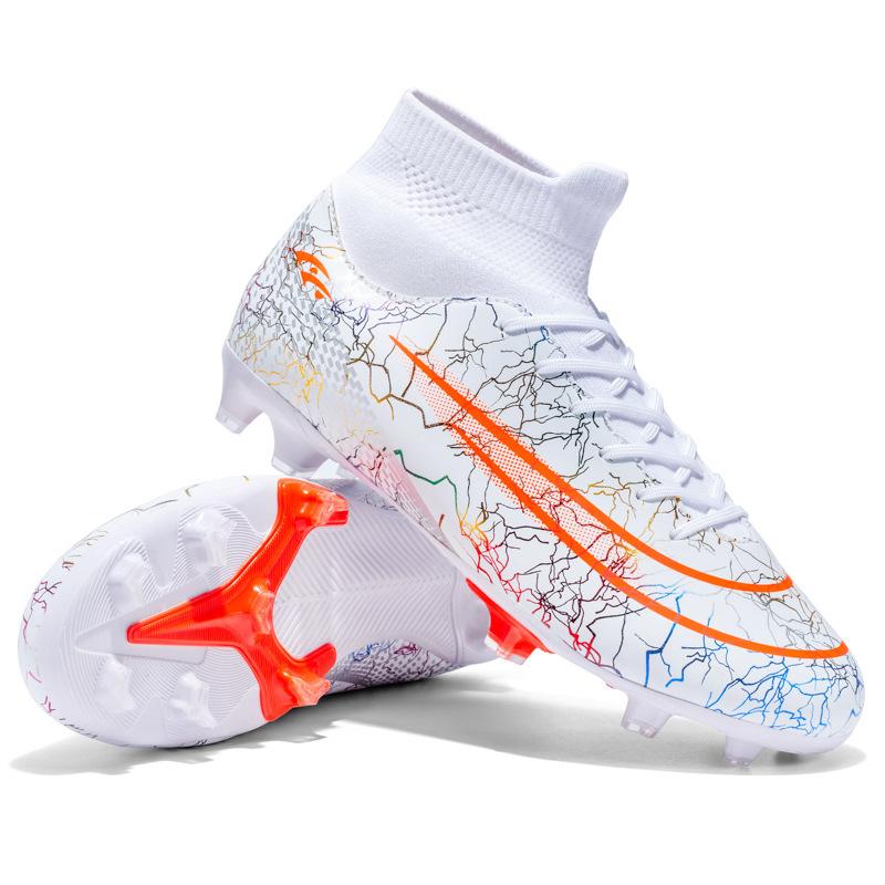 High-Top Football Shoes New Ag Long Nails Tf Broken Nails Student Boys Children Artificial Grass Game Training Shoes