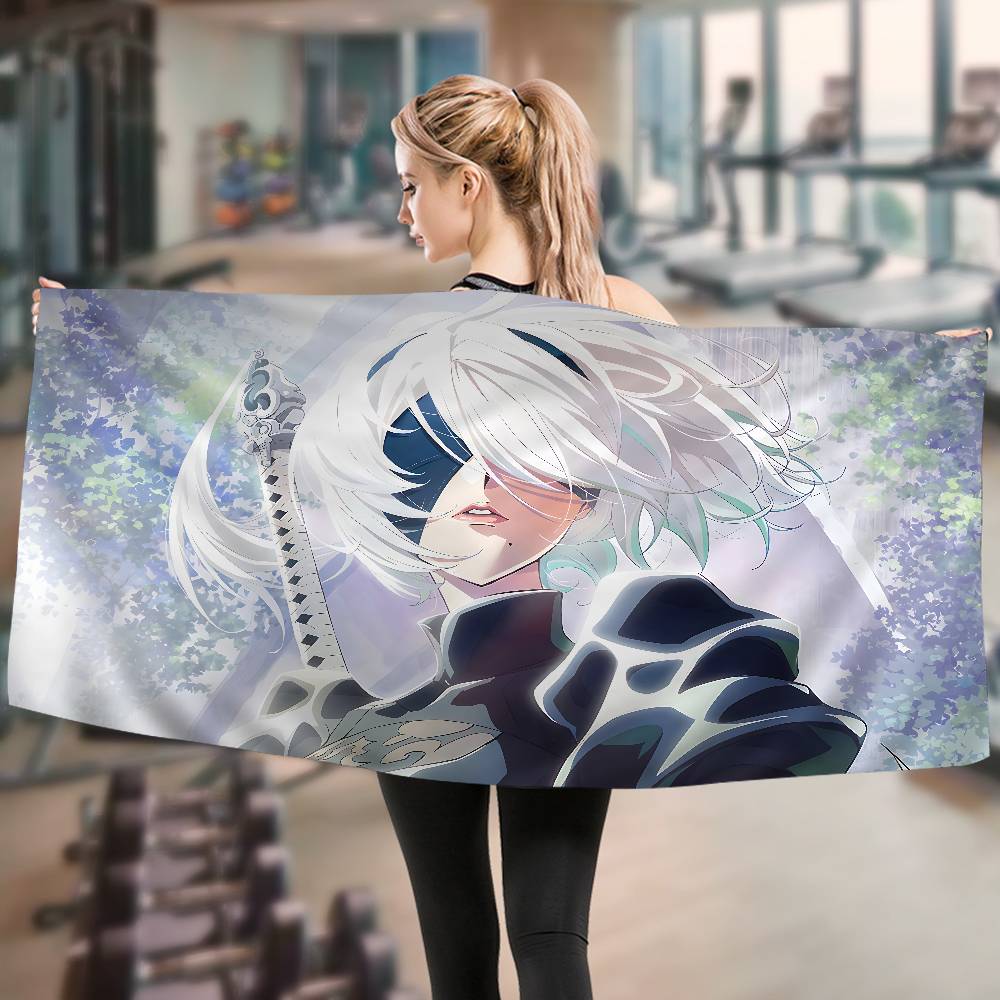 Nier Automata Games Microfiber Beach Towel Absorbent Quick dry Soft Yoga Swimming Resort Mountain Climbing Towel