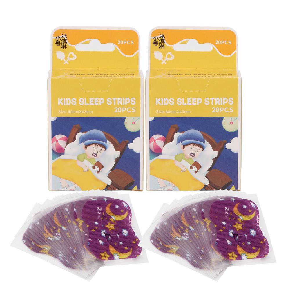 40pcs Kids Mouth Tapes Breathing Training Reduce Snoring Filtered Air Hypoallergenic Physical