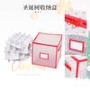 Christmas Ornament Storage Box with Adjustable Dividers, Store Up To 64 Christmas Ornaments,Plastic Xmas Box with Zipper Closure