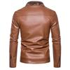 Men's Business Leather Jacket Plus Velvet Winter New Men's Pu Leather Jacket Lapel