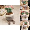 Plush Rose Flower Pot Plant Decor With Soft Pp Cotton For Living Room Ornament