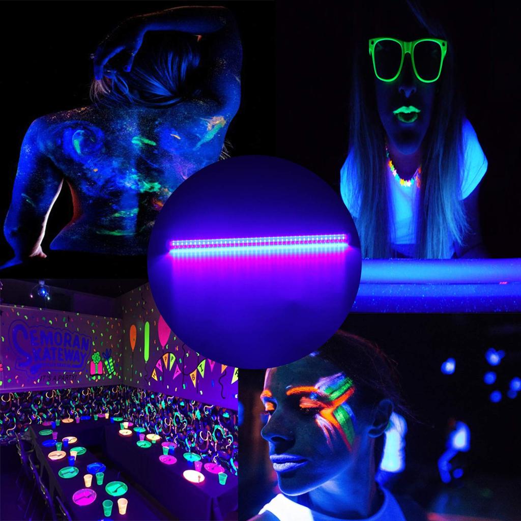 GREENIC LED Black Light - 10W UV Fluorescent Lamp, USB Powered, Ultra-Thin, 385nm, UV Bar Light, Resin Curing Light, Wedding, Party, Stage Lighting,