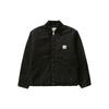 Detroit Jacket Classic Solid Color Logo Padded Collar Cotton Work Jacket Men Jackets Black I027358