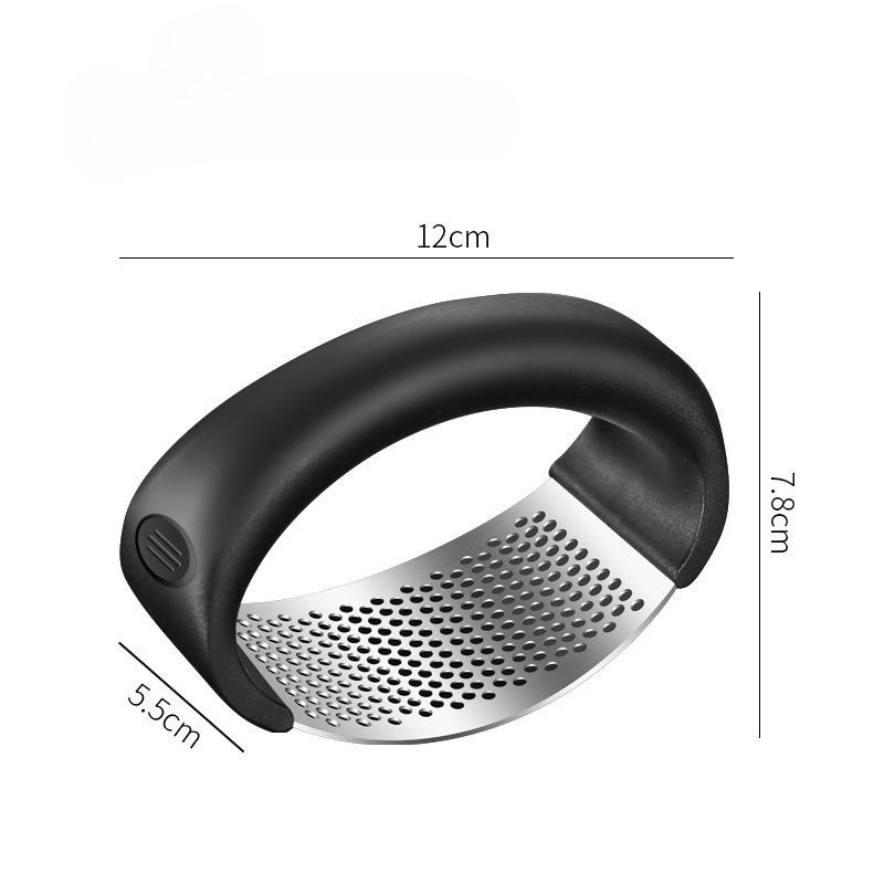 

Stainless Steel Garlic Press Rocker, Manual Garlic Mincer Crusher for Kitchen, Easy Squeeze Garlic Grater Tool чёрный