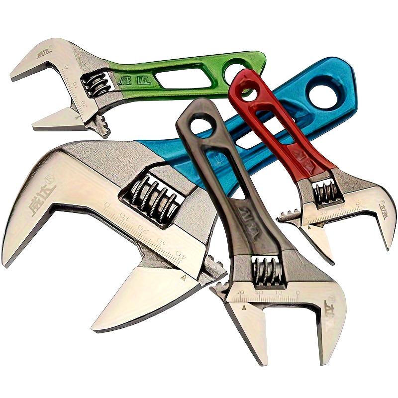 Regulowany Mini Lekki Wielofunkcyjny Klucz, 4/5/6/8 Calowy, Powierzchnia Czarny Nikiel, Odporny na Rdzę, Duże Otwarcie