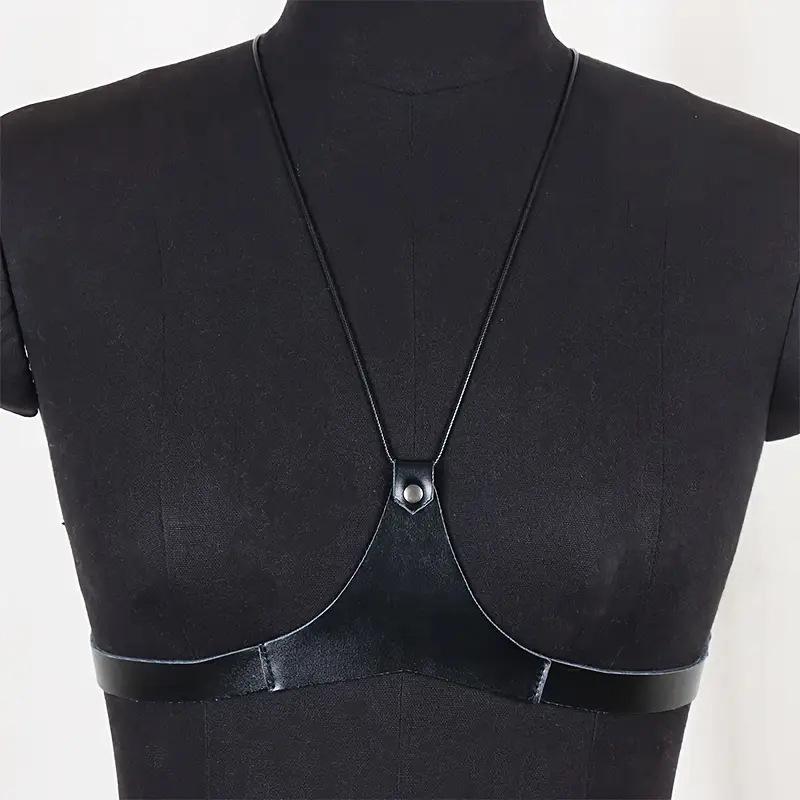 Women'S Y2K Strappy Belt Adjustable Black Bra Harness For Daily Outfits & Party