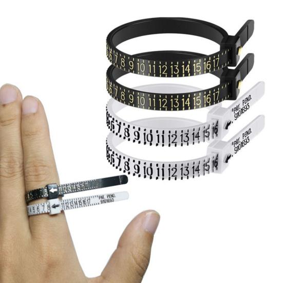 Portable Reusable Accurate Ring Sizer Gauge Measuring Tool Jewelry Accessories