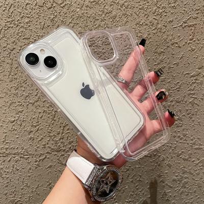 Photo Frame Airbags Are Suitable for Apple 15PROMAX/16e Transparent Protective Case Anti-fall Soft Case IPhone 11 Mobile Phone Case