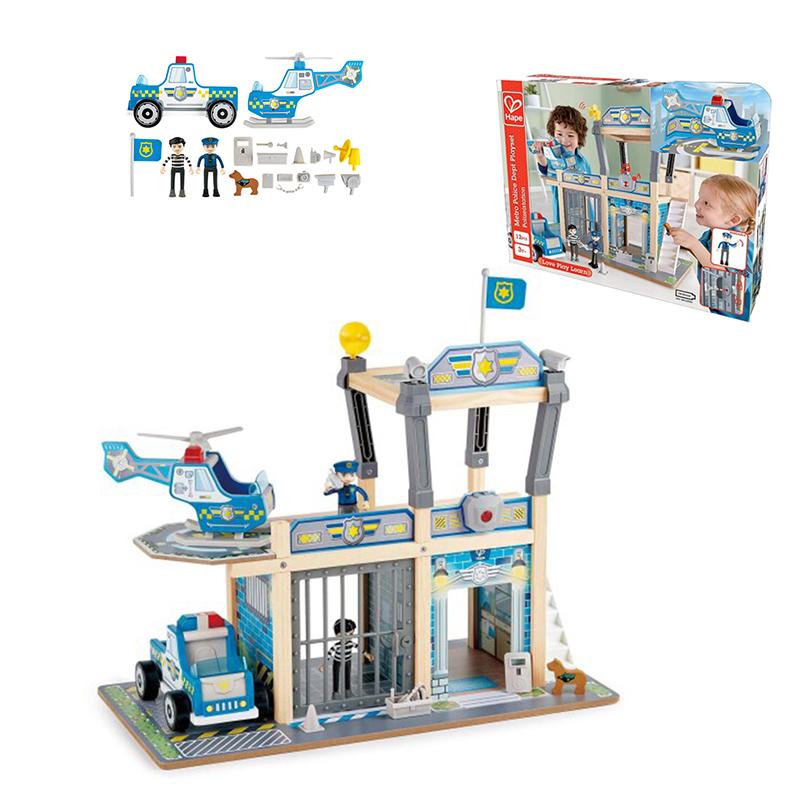 

Полиция Метро Hape Игровой набор Строительные блоки Пазл Игрушка Мальчик Дети Украшение