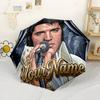 Elvis Customized Name Umbrella Automatic Umbrella Compact 8-Rib Design Sturdy Construction Travel Essential Fashionable Accessory Spiritual Gift