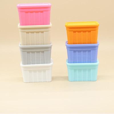 1Pcs 1:12 Dollhouse Mini Color Storage Box With Lid Model Home Decoration Dolls House Micro Scene Ornaments Decor Props