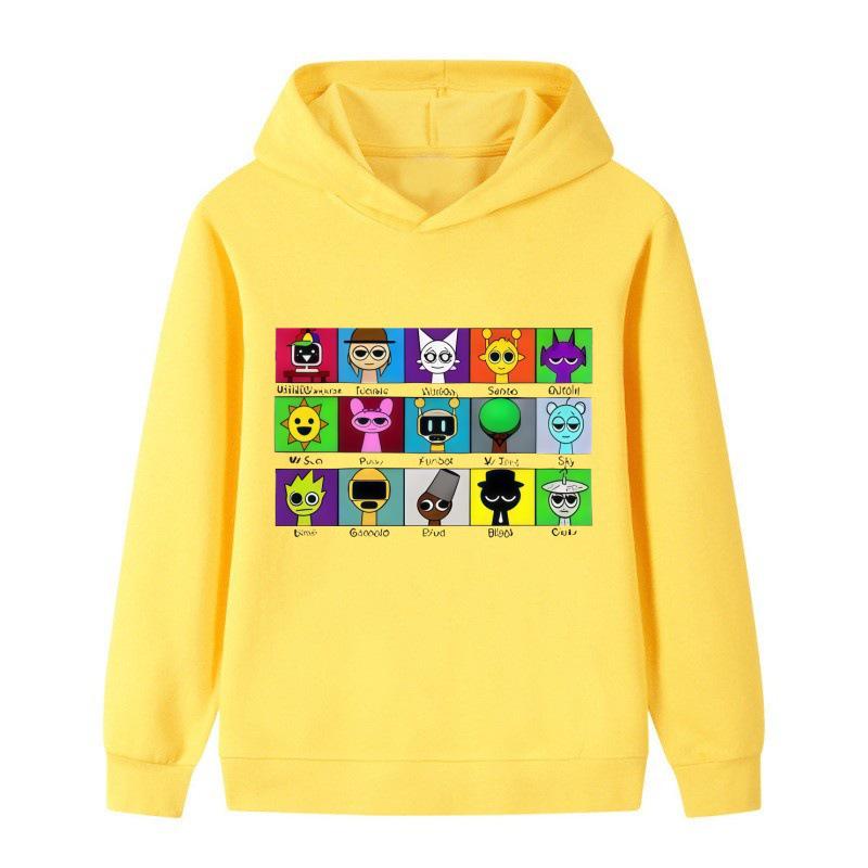 Cartoon Ritmebox Karakter Hoodie voor Kinderen - Lente/Herfst Collectie