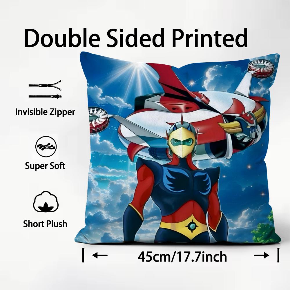 

UUFO RobotT Anime Cushion Cover Plush Fabric Soft DoubleSided Printed Sofa Warm Winter Home Child Gift Pillow Case 30x30cm