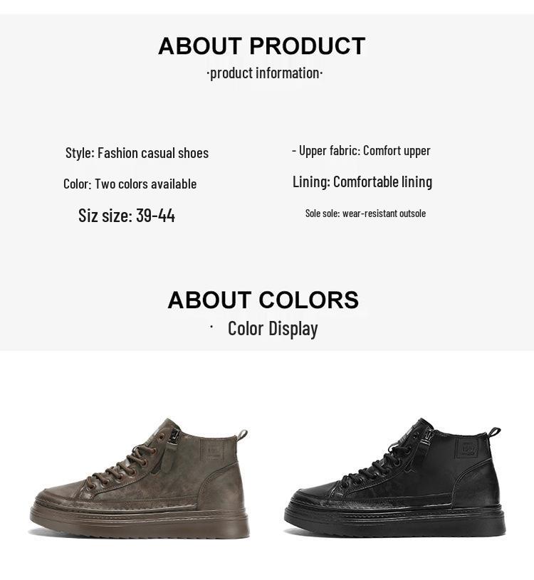 Men's Versatile High-Top Autumn Martin Boots: Non-Slip Casual Leather Work Shoes