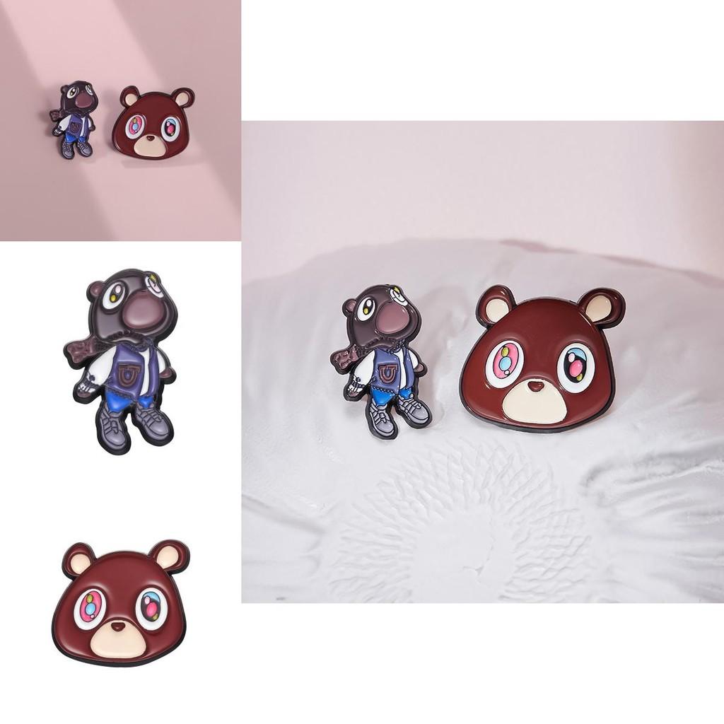 Cartoon Animal Trendy Alloy Brooch Charming Brown Bear Pin Unique Fashion Accessory For Men And Women
