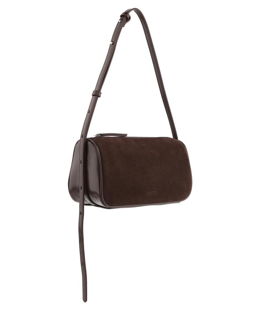 Monsac Chloe Shoulder & Crossbody Bag Medium Suede Dark Brown Ap11-2615-Ds