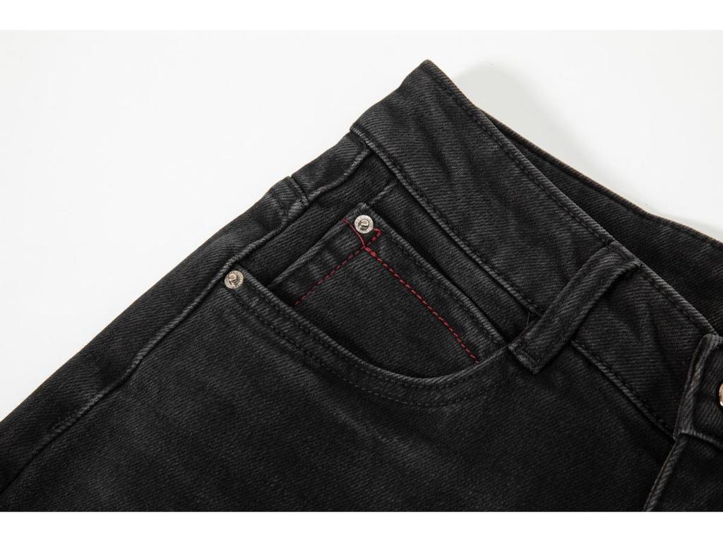 Women's High-Waisted Slim Wide-Leg Denim Jeans - Black Bull Style, Spring 2026, Flattering Elastic Straight-Leg.