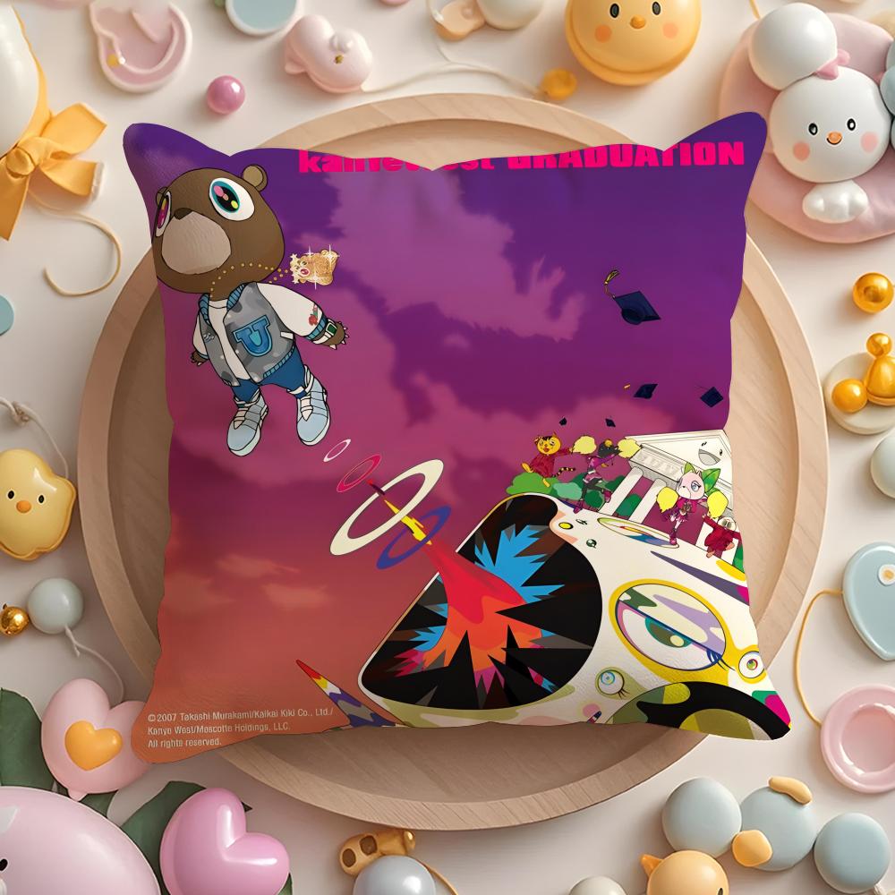 Singer K-Kanye Omari West Cushion Cover Home & Car Multi-Scene Pillow Cover - Reversible, Soft & Durable for Daily Use