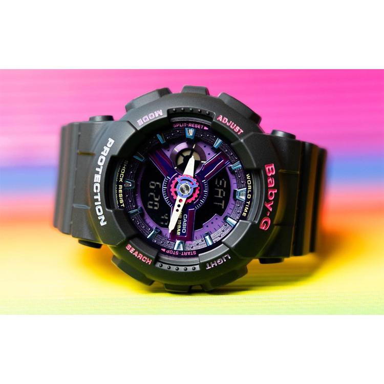 Casio Women's BABY-G 46.3mm Purple Watch BA-110TM-1A BA-110TM-1A