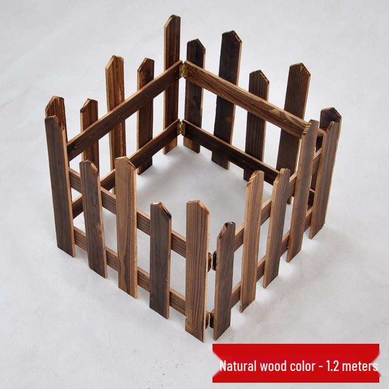 

Solid Wood Christmas Tree Indoor Fence - Natural & White Ornaments for Window Display and Barrier Decoration