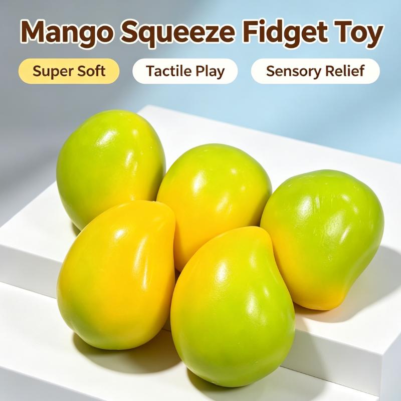 Handmade Building Blocks Mango Tremperaturesensttve Color Fidget Squeeze Toy Sensory Asmr Stress Anxiety Relief Decompressiontoy