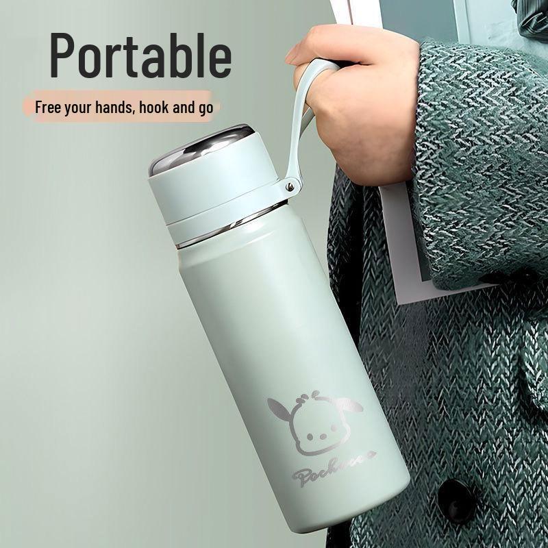 New 2025 Cute 316 Stainless Steel Insulated Tea Cup with Lid for Women & Students