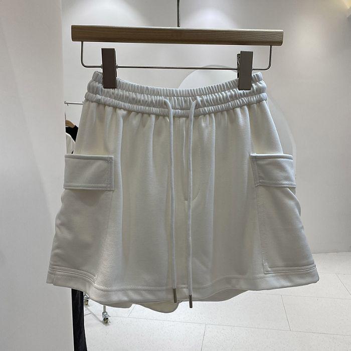 

Кюлоты карго А-силуэта с высокой посадкой в корейском стиле с большими карманами - Женская летняя коллекция 2025 Large белый