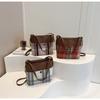 Trendy Cross-border Style Woolen Vintage Bag For Women 2024 Fall Winter Shoulder Bag