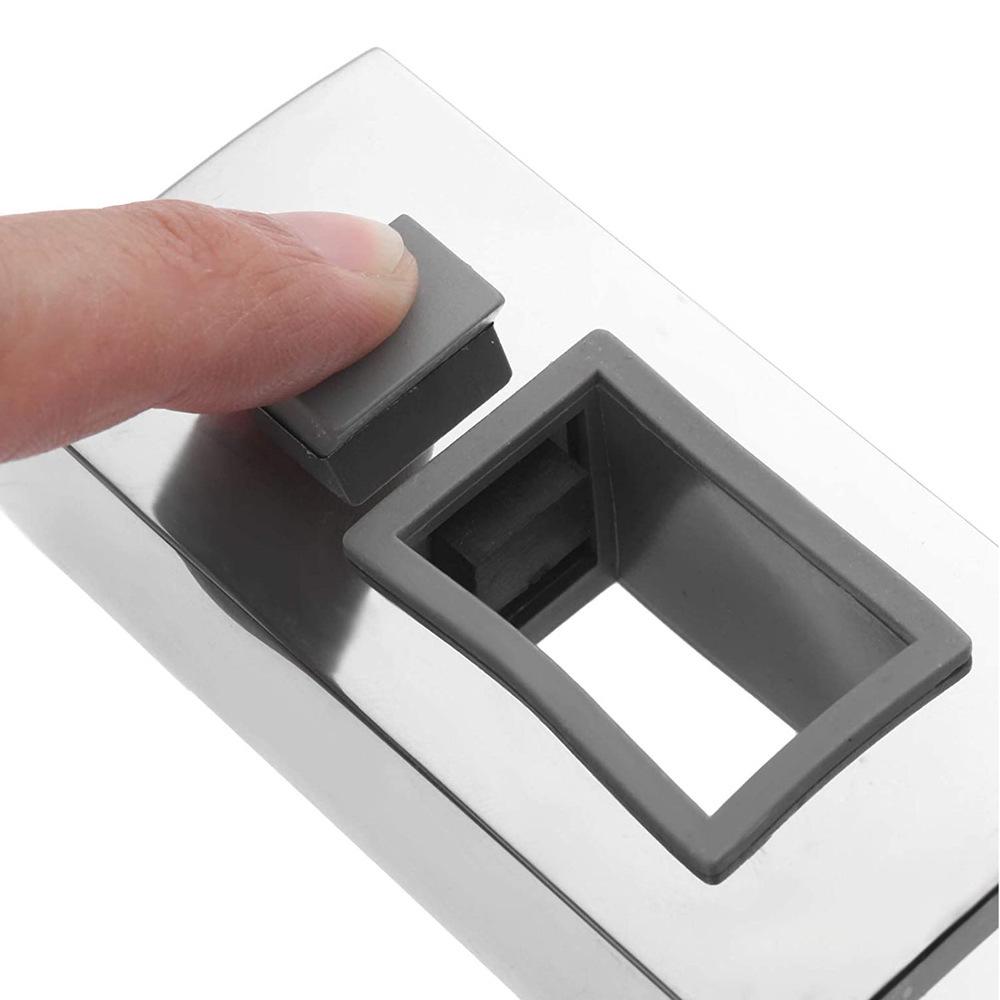 Chrome Adjustable Shower Head Holder with Button for Slide Bar