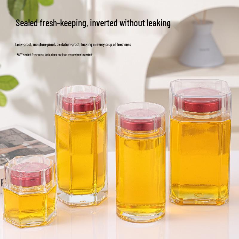 Food-Grade Glass Honey Dispenser Jar