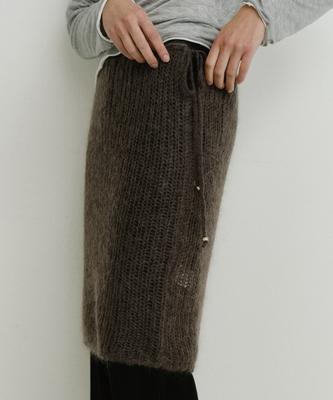 Yulago Mohair Wool Knit Skirt