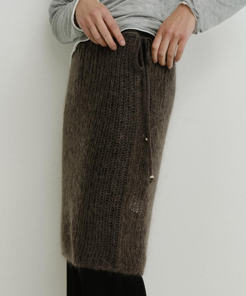 Yulago Mohair Wool Knit Skirt