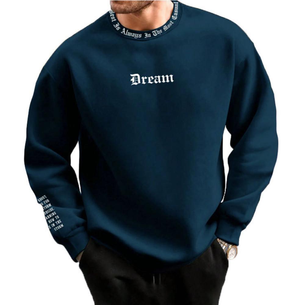 Felpe con cappuccio da uomo con stampa a lettere, tinta unita, a maniche lunghe, per allenamento all'aperto, fitness, casual, sportive