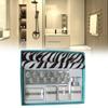 Modern Geometric Polyester Bathroom Set With Shower Curtain And Nonslip Mat For Home Use