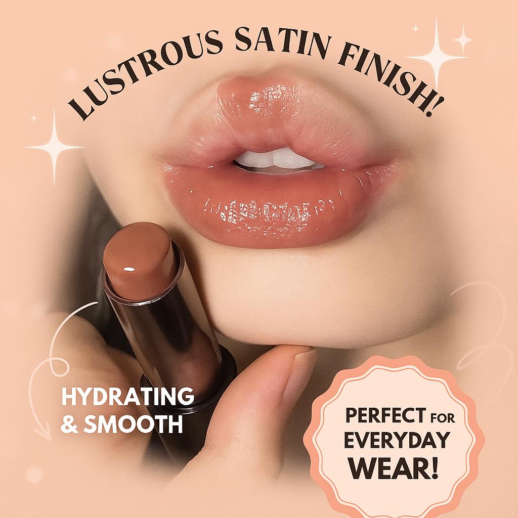 1 szt., błyszcząca satynowa szminka, trwała i gładka, błyszczyk do ust o wysokim połysku, nawilżający, idealny do codziennego noszenia i jako prezent na Dzień Matki
