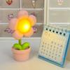 Mini Led Flower Night Light Cute Small Table Lamp Desktop Ornament Bedside Bedroom Ambient Lights Children Toy Kids Holiday Gift