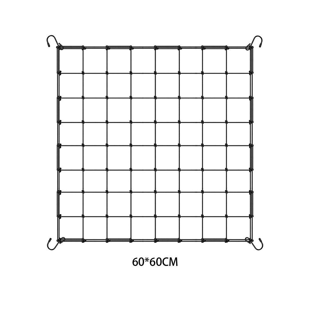 Crochet ABS Filet Élastique Filet à Plantes Hauteur Réglable Support Pour Plantes Élasticité Et Durabilité Noir 120*120cm