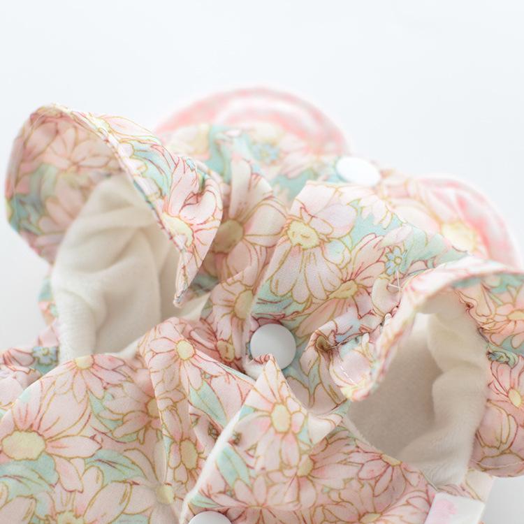 Pet Dog Plaid Flower Maid Dress Cat Dresses Maltese Cute Style Floral Dress Dog Clothes for Small Dogs Puppy Clothes