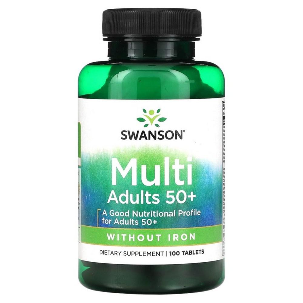 Swanson Multivitamin for Adults 50+, 100 Tablets, Product 1 Pcs